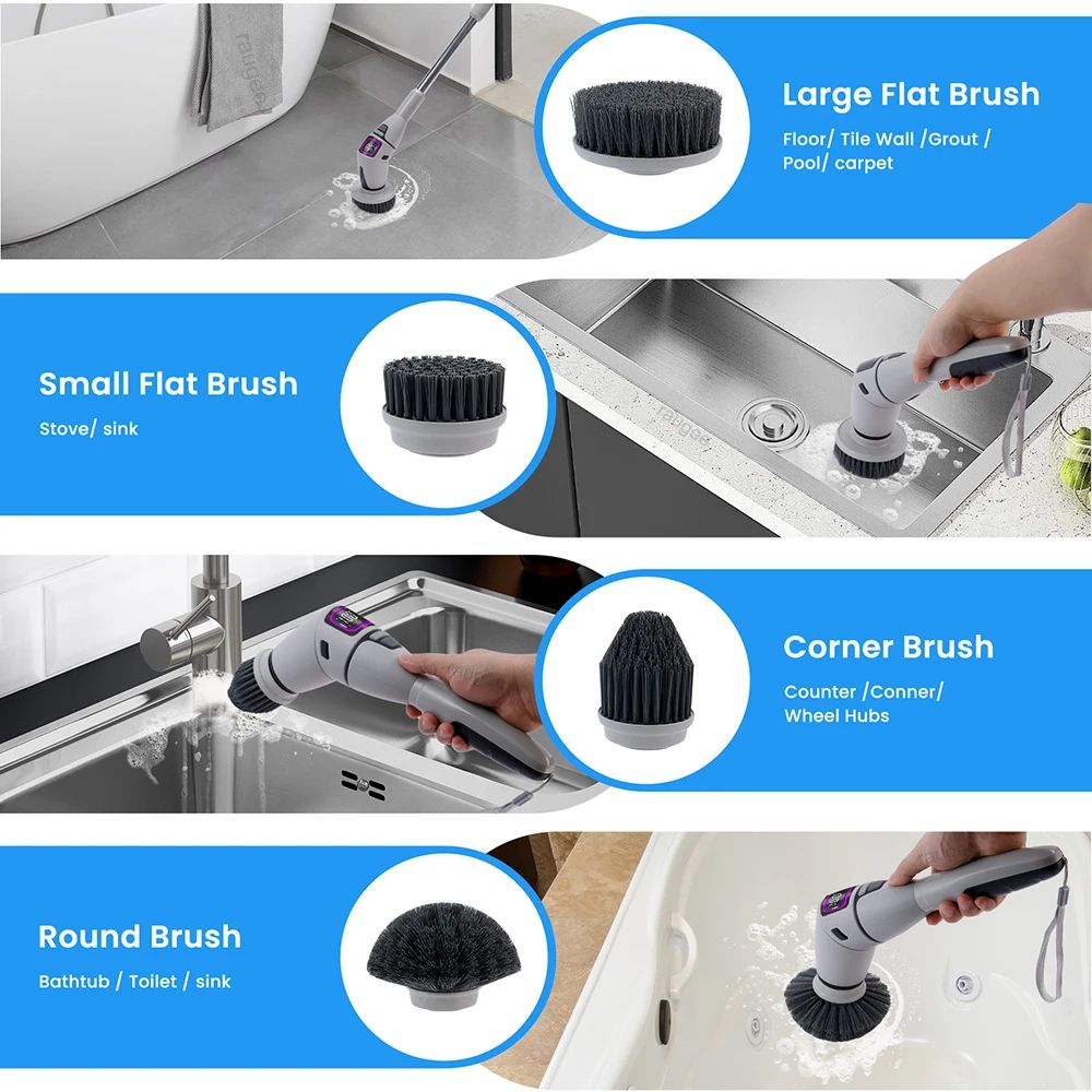10 in 1 Wireless Electric Spin Scrubber