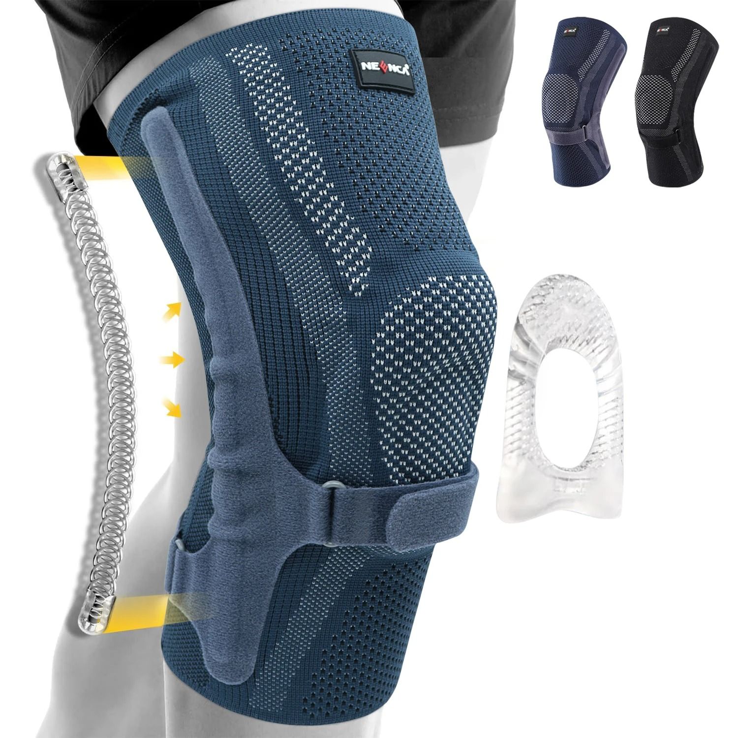 Aero-Kinetic Patella System – Premium NEENCA Compression Knee Sleeve with Side Stabilizers