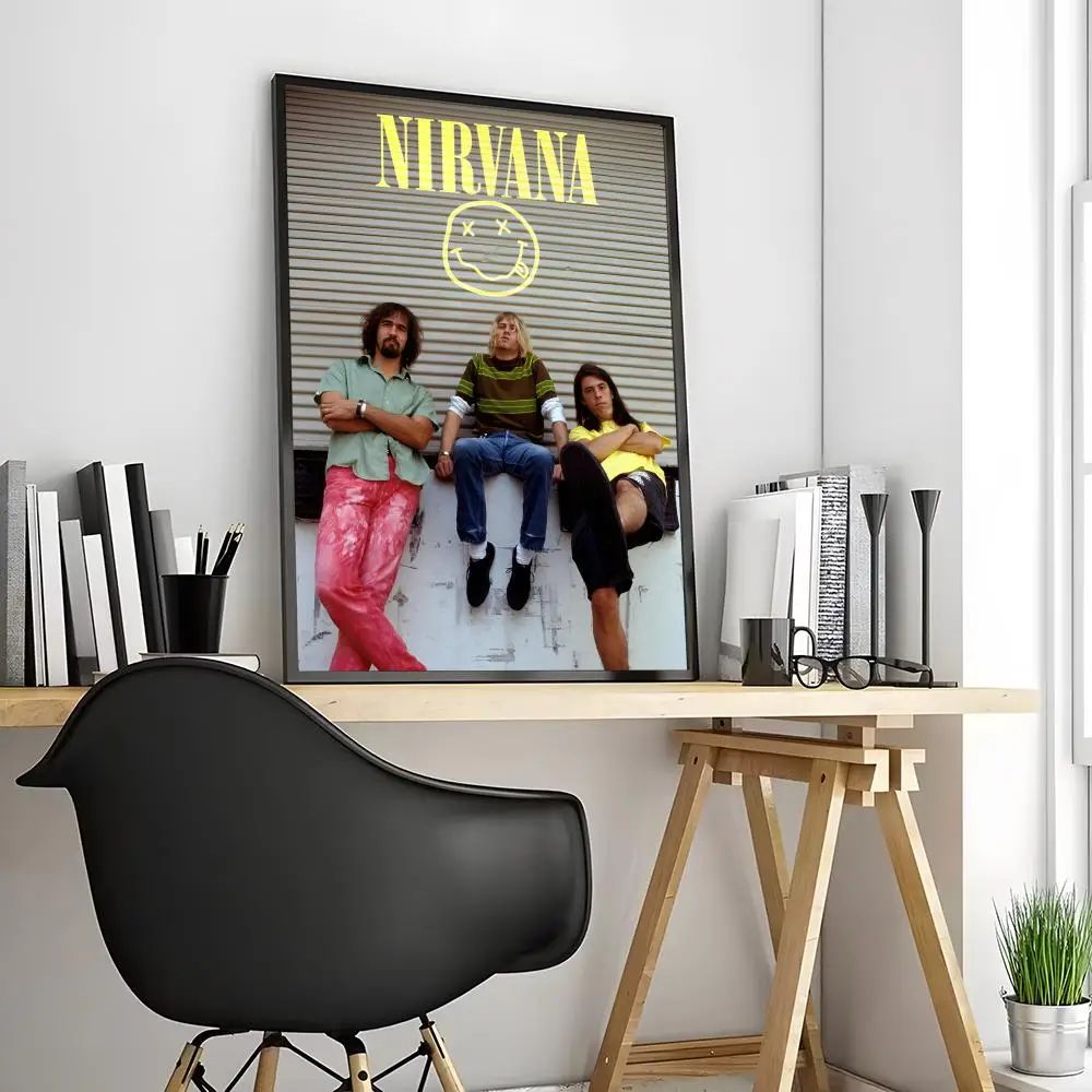 Nirvana Rock Band Calligraphy Canvas Poster