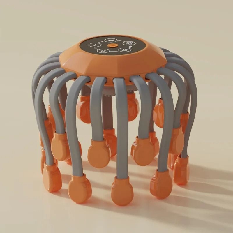 Wireless Head Massager with 20 Massage Heads for Stress and Migraine Relief