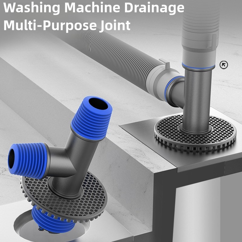 Universal Washing Machine Drain Connector & Floor Drain Seal Adapter