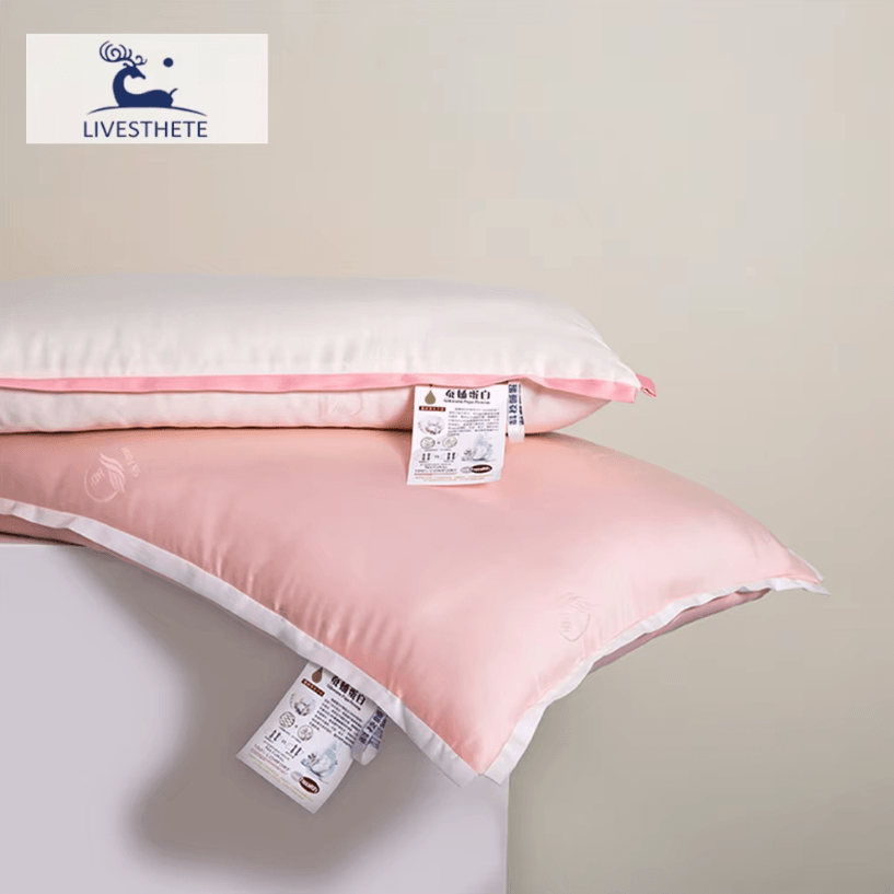 Liv-Esthete Noble 100% Silk Pillow (19x29 inch)– Premium King Rectangle for Sleep & Neck Support