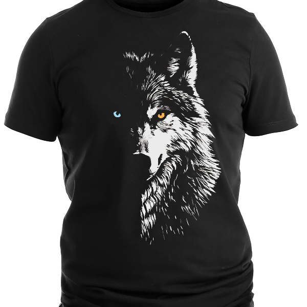 Men's 3D Wolf Graphic T-Shirt Bold Animal Print Fashion Gift for Him