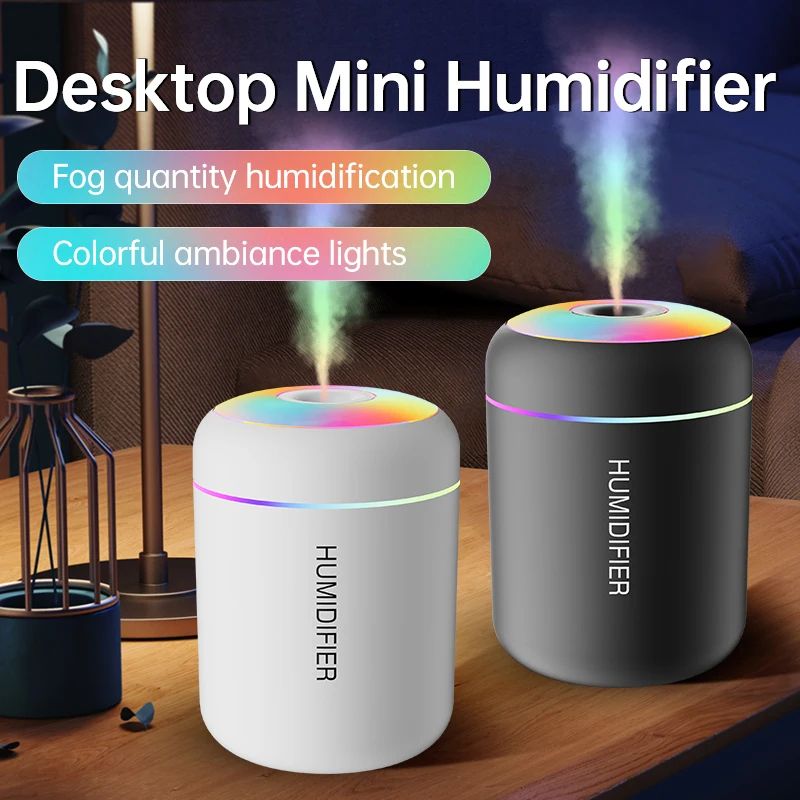 Mini USB Air Humidifier Aroma Diffuser with Light