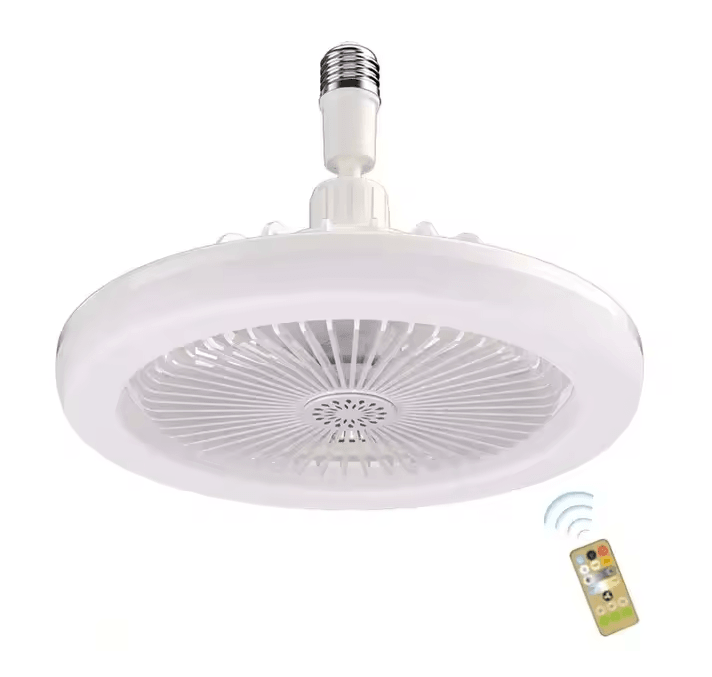 AeroGlow Rotating Ceiling Fan Light with Remote E27 Base