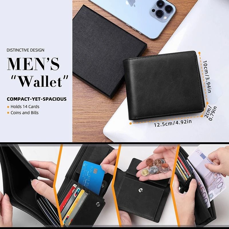 Slim RFID Blocking Wallet with 15 Card Slots
