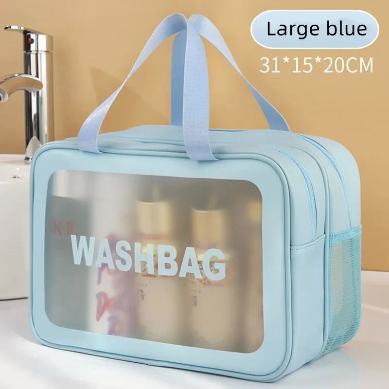 Dry Wet Separation Transparent PU Makeup Bag