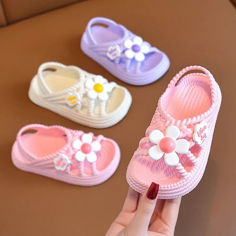 Kids Anti-Slip Slippers Soft Sole Baby Beach Sandals for Indoor & Outdoor Comfort