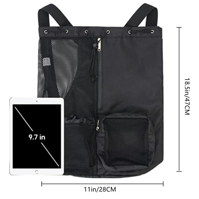 Breathable Mesh Drawstring Backpack Wet Dry Swim Gym Beach Bag