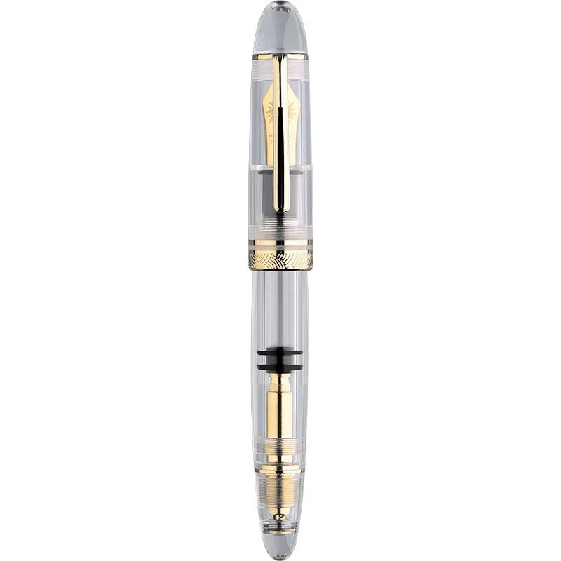Majohn P140 Transparent Fountain Pen Large Demonstrator Piston Fountain Pen With No 8 Nib