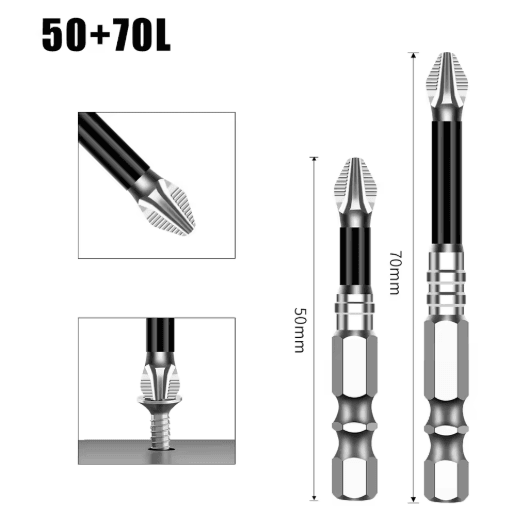 K5 S2 Magnetic Cross Head Screwdriver Bit Non Slip High Hardness Drill Bit 5A