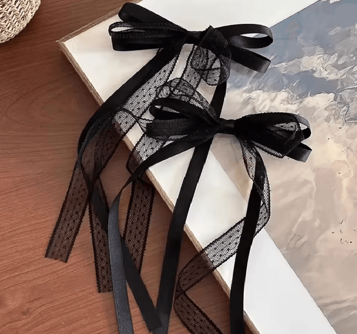 SilkLace Ribbon Bow Hair Clip
