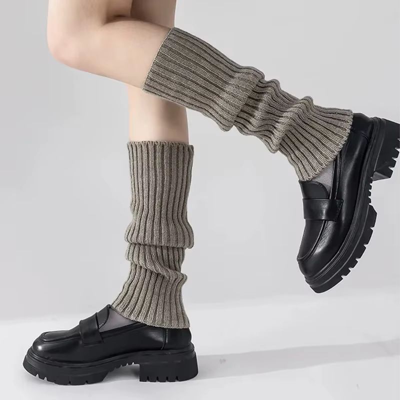 Y2K Women's Wool Knitted Leg Warmers Japanese Lolita Long Socks Boot Cuffs Autumn Winter Foot and Arm Covers