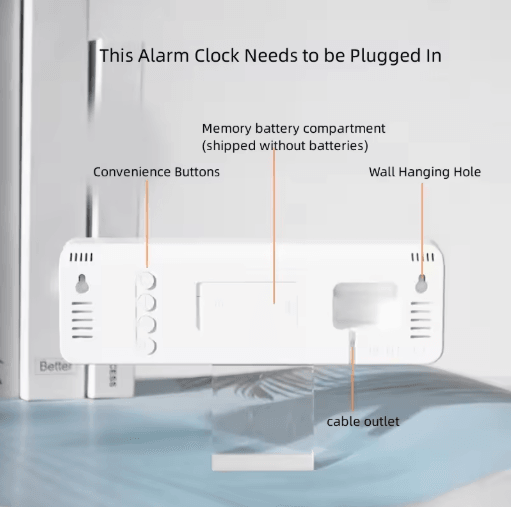 Smart LED Digital Wall Clock Silent Modern Display with Temperature & Calendar