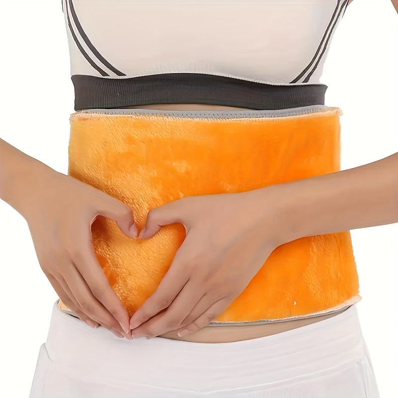 Winter Plush Thermal Waist Belt Lumbar Support Back Brace