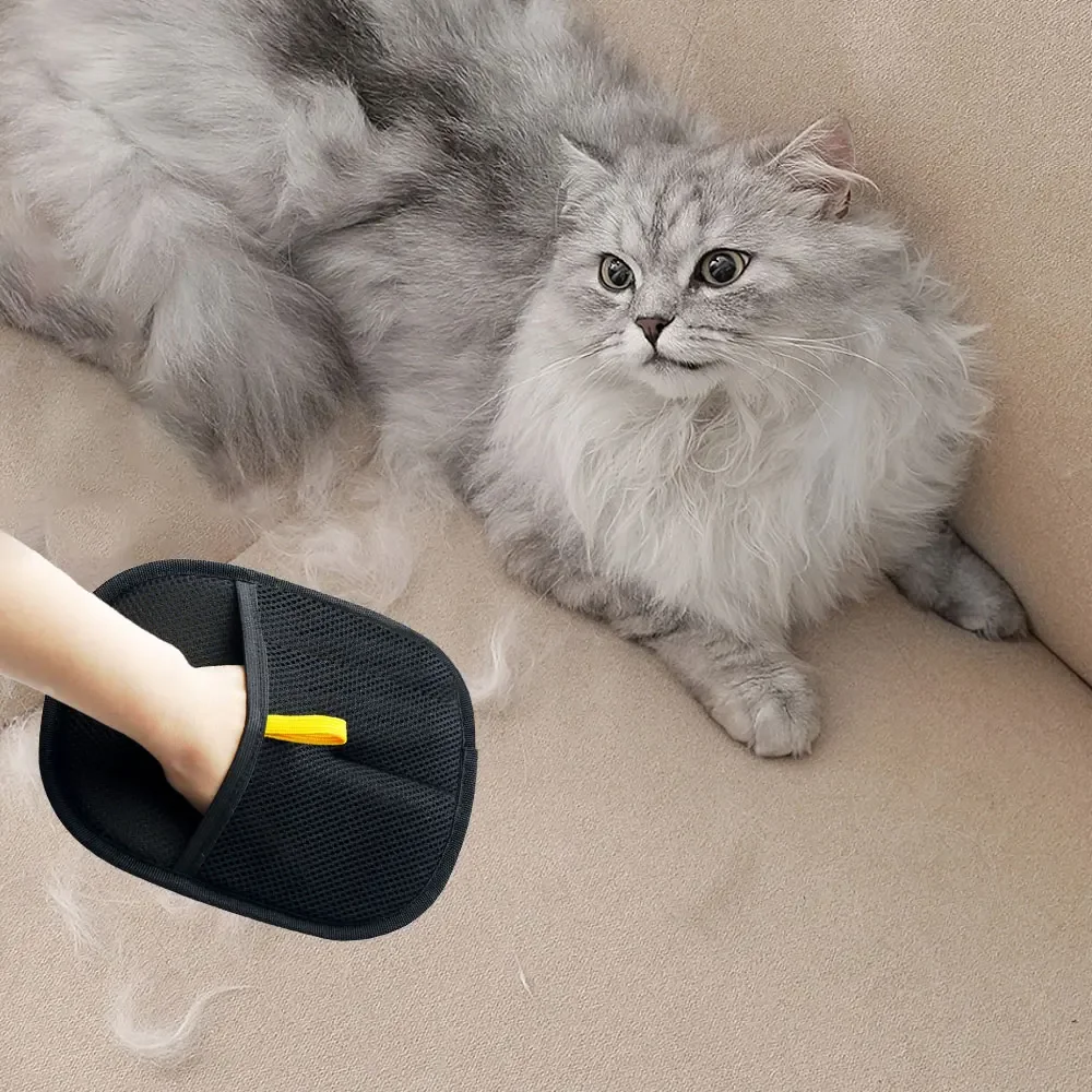 Pet Hair Removal Gloves - Grooming & Deshedding Gloves for Dogs and Cats - Multi-Surface Brush for Sofas, Carpets