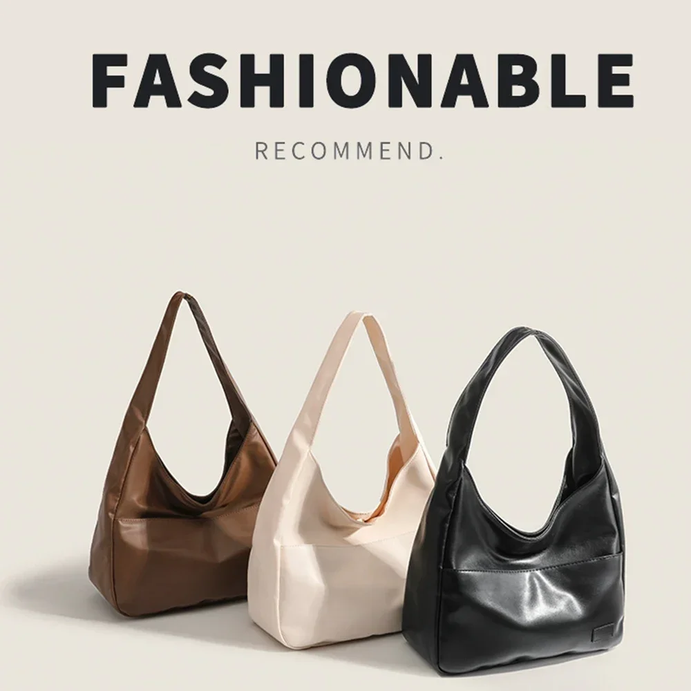 Simple, Portable Handbag, Trendy Retro Shoulder Bag with Large Capacity