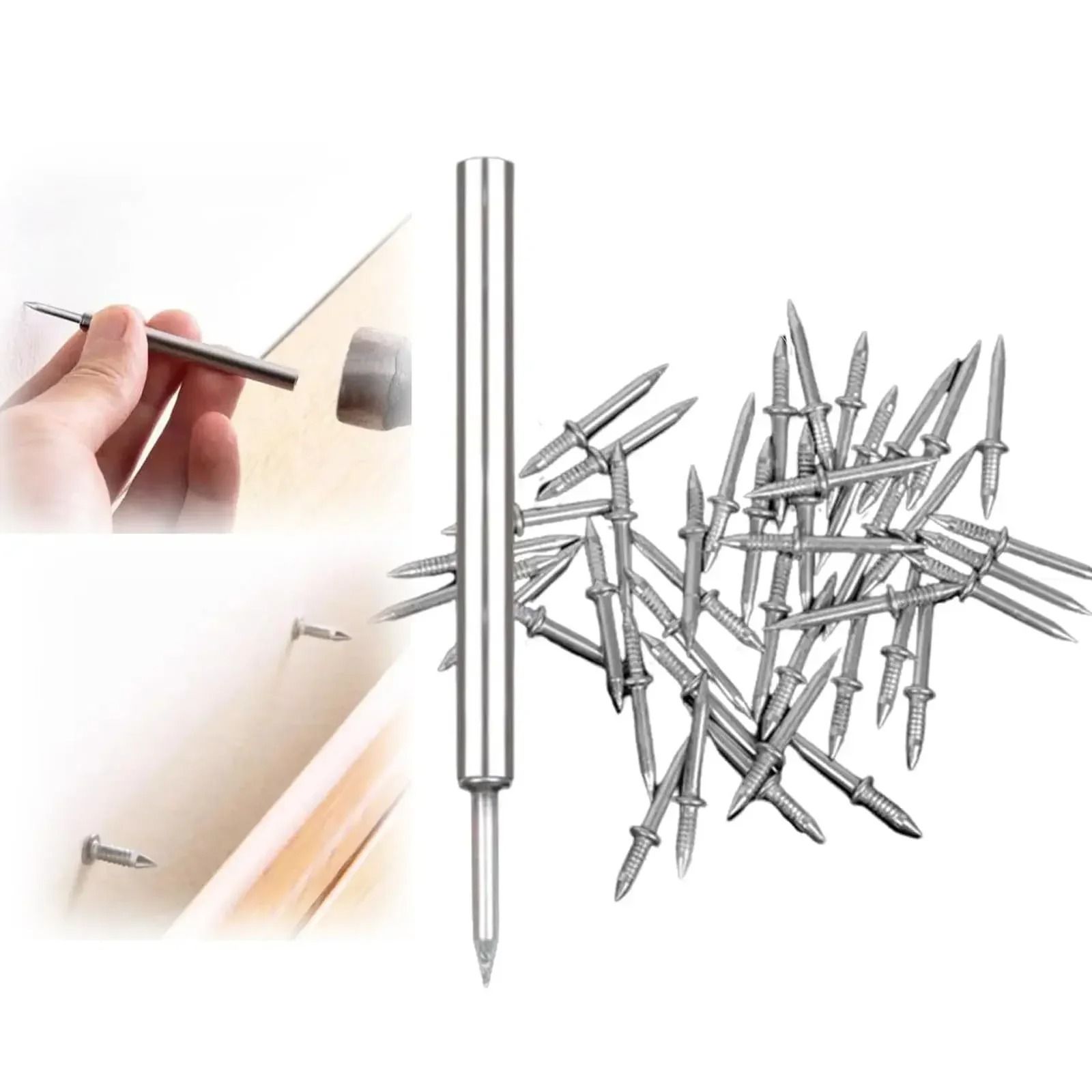 Carbon Steel Non Marking Nails for Seamless Baseboard Installation Set
