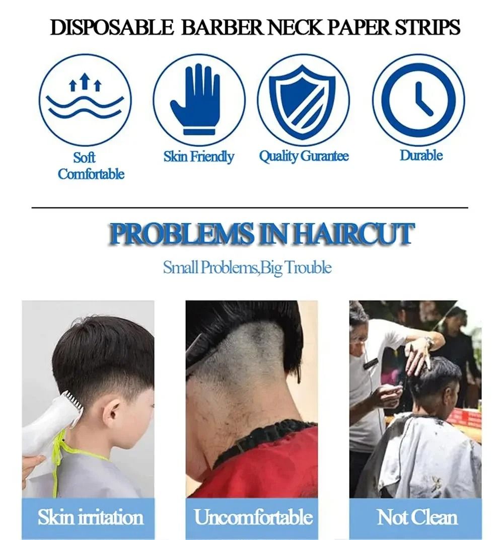 Disposable Barber Neck Paper Rolls Professional Salon Neck Strip Pack
