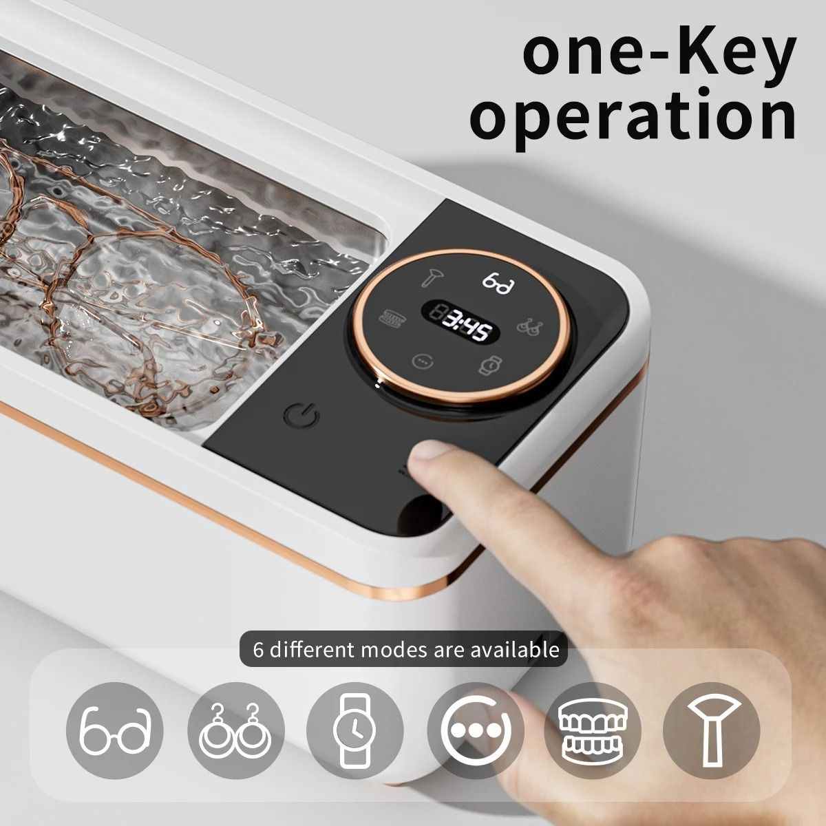 48KHZ Professional Ultrasonic Jewelry and Glasses Cleaner