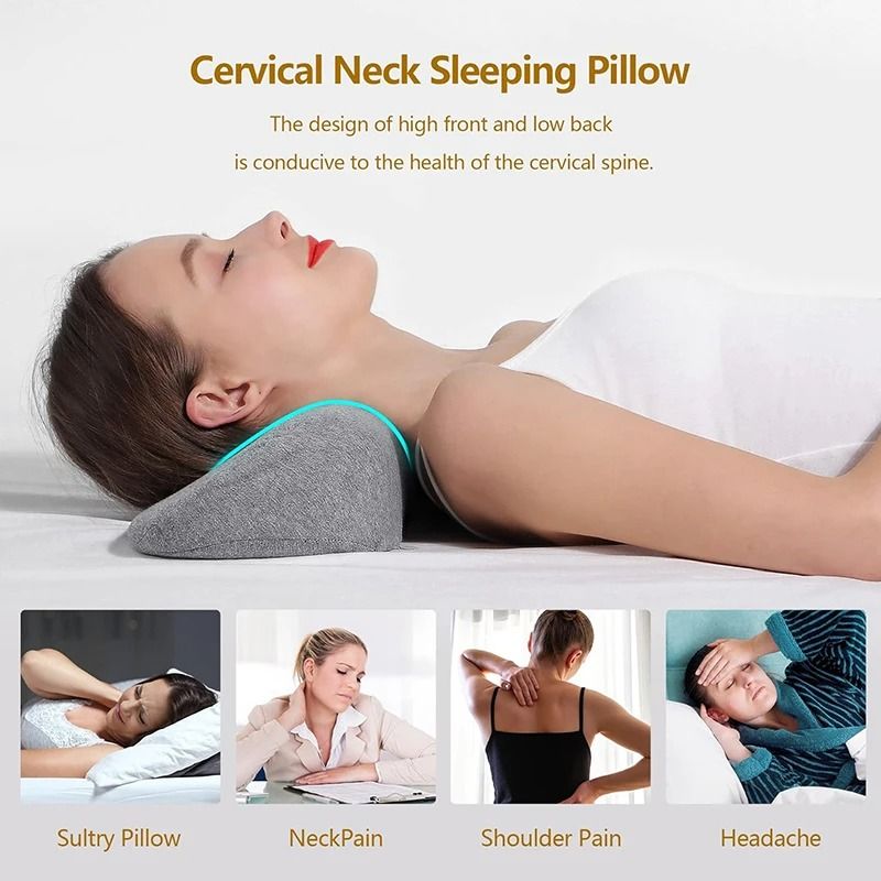 Cervical Memory Foam Contour Pillow for Neck and Shoulder Support