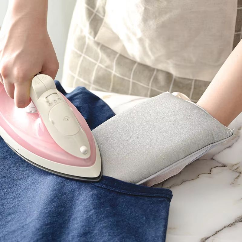 PressEase Washable Mini Ironing Board with Heat-Resistant Cover – Compact Anti-Scald Iron Pad & Protective Glove Set