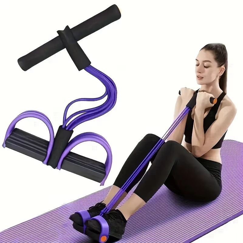 6 Tube Resistance Band Trainer with Pedal – Multi Functional Home Workout Equipment for Arms, Legs, Waist & Abs