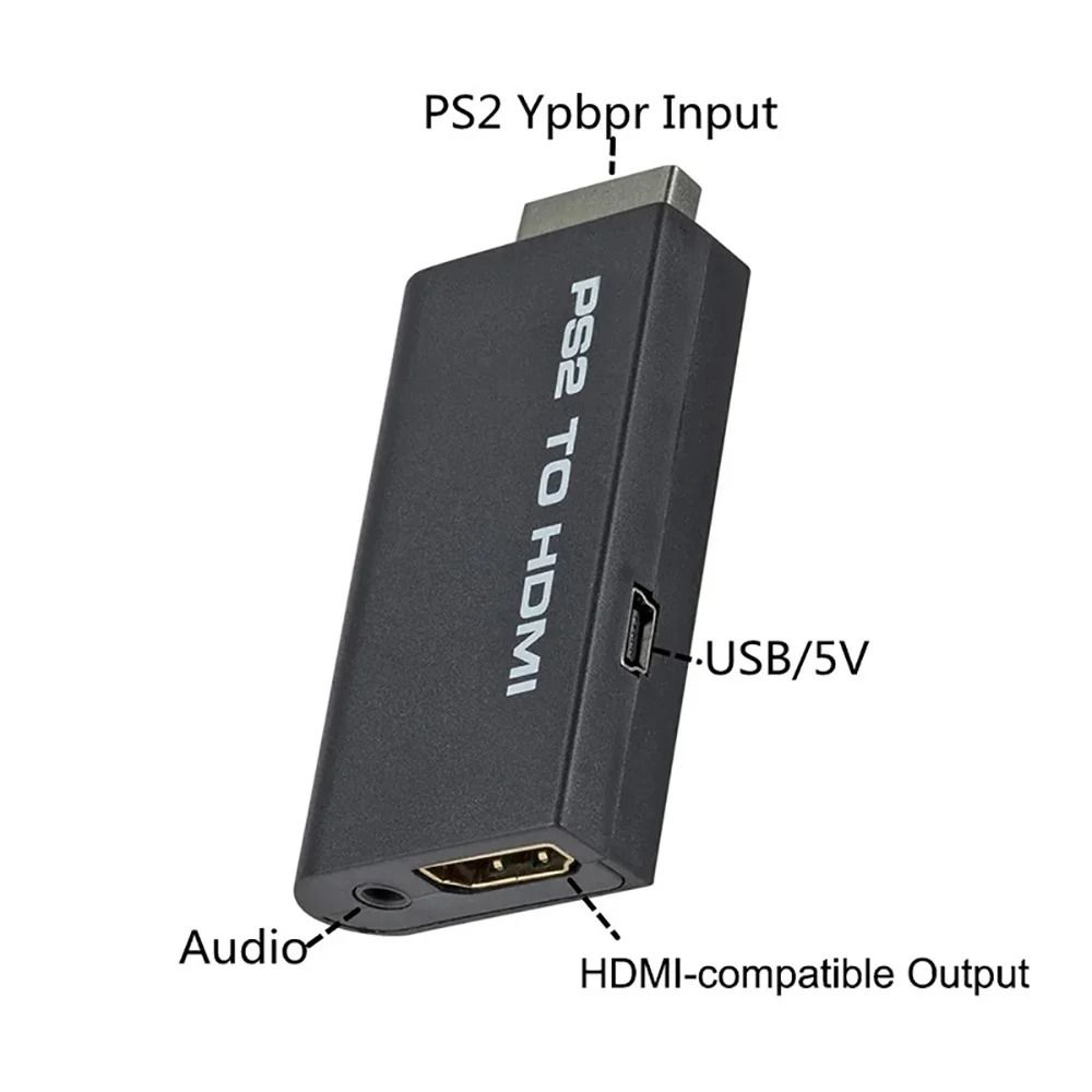 High-Definition PS2 to HDMI-Compatible Audio Video Converter Adapter