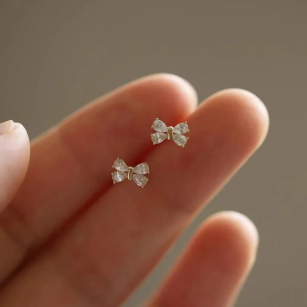 Classic Gold Tone Sparkling Stud Earrings