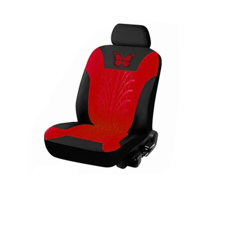 Universal Car Seat Cover Full Set with Butterfly Embroidery Design