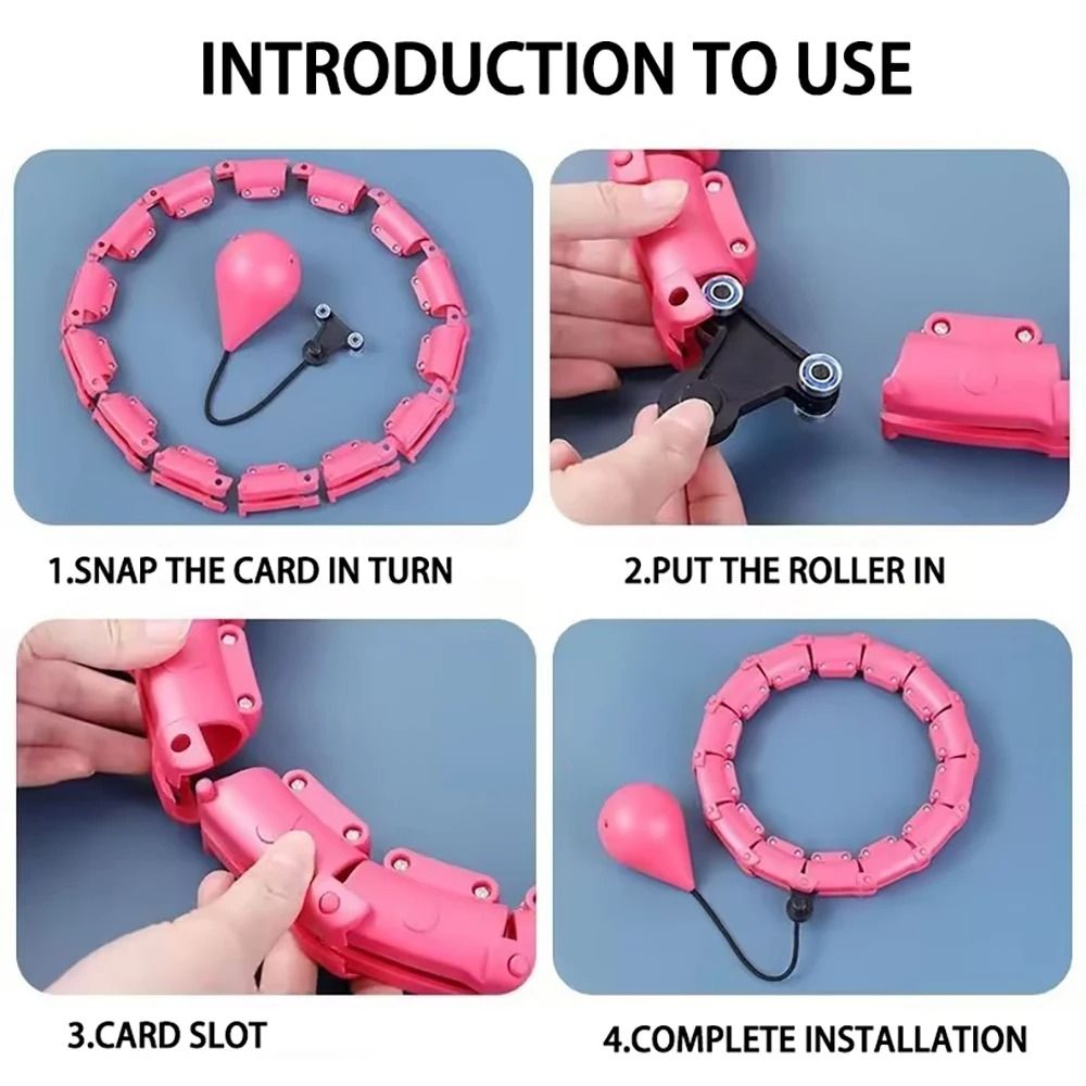 Weighted Fitness Circle Hoop with Adjustable Detachable Knots