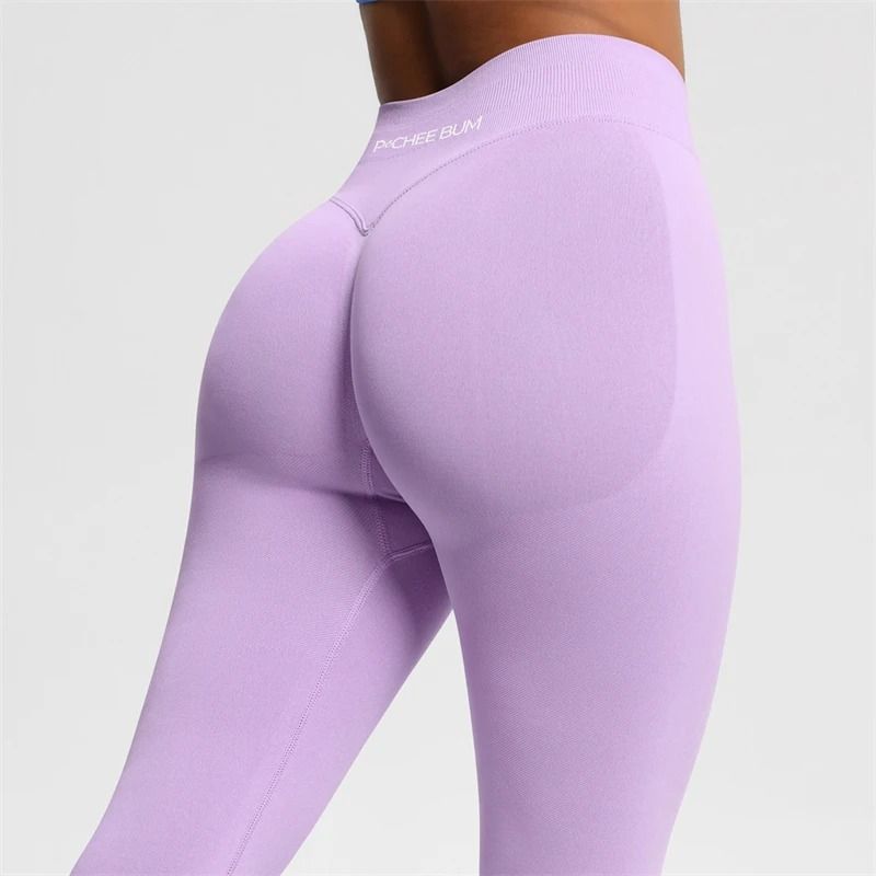 2025 Bum Shaping Leggings Seamless Low Waist Ribbed Gym Pants