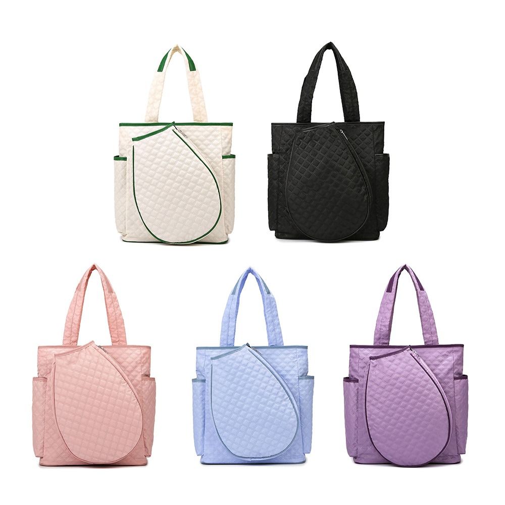 Quilted Extra-Large Badminton Backpack, Premium Lightweight Tennis Tote Bag, Durable Waterproof Tennis Bag for Women Men
