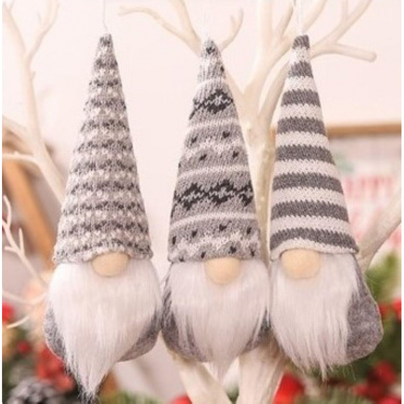 Swedish Handmade Plush Santa Elves, Christmas Hanging Decorations, Holiday Tree Ornaments, Home Christmas Decor