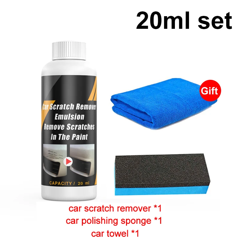 Car Scratch Remover Polish Auto Body Grinding Compound & Anti Scratch Wax for Paint Care & Scratches Repair