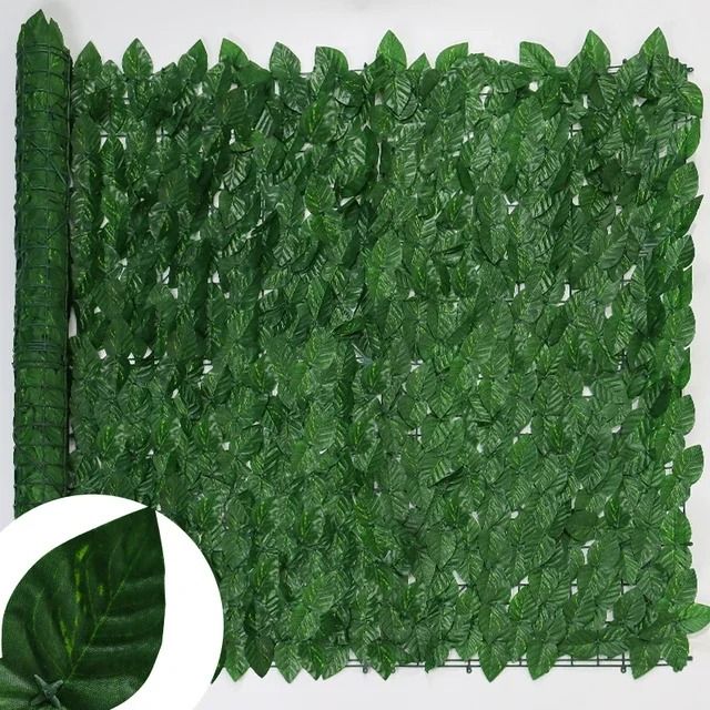 Artificial Ivy Privacy Fence – High-Definition Apple Leaf Vertical Garden Screen