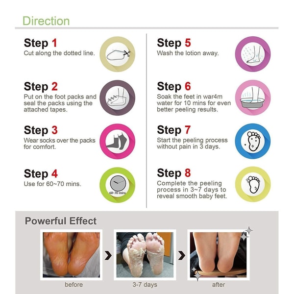 Korean Foot Exfoliation Peel Mask