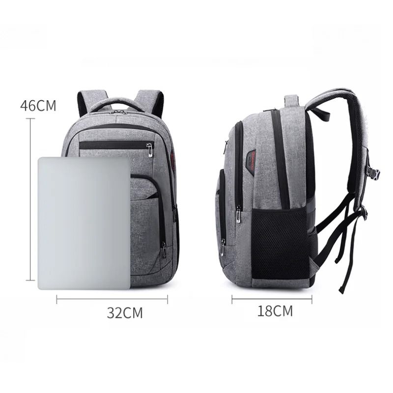 Unisex Large Capacity Travel Backpack Durable Laptop Bag with Multiple Compartments