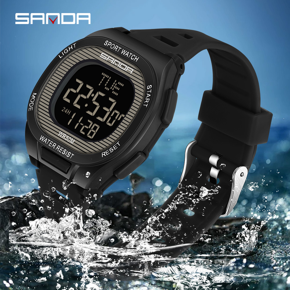 Luxury Digital Watch for Men and Women, LED Waterproof Sports Watch, Multifunctional Military Style