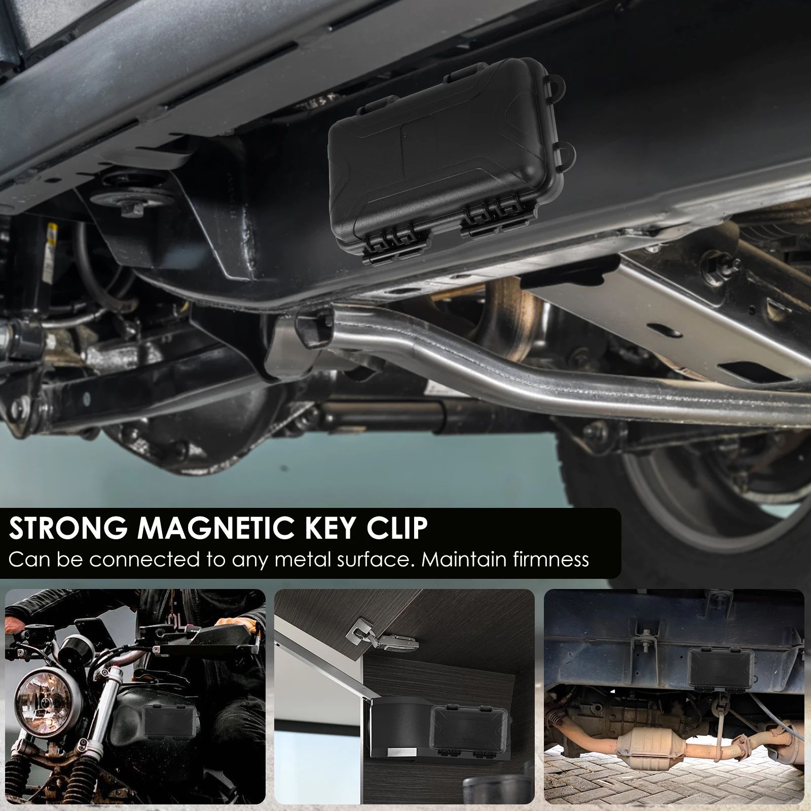 Waterproof Magnetic Key Holder Under Car Hidden Spare Key Box