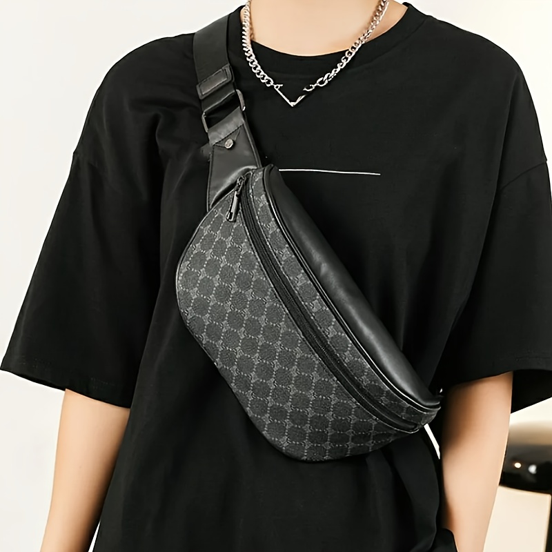 Multifunctional Chest Bag for Men Crossbody Sling Waist Pack for Sports Running and Short Trips
