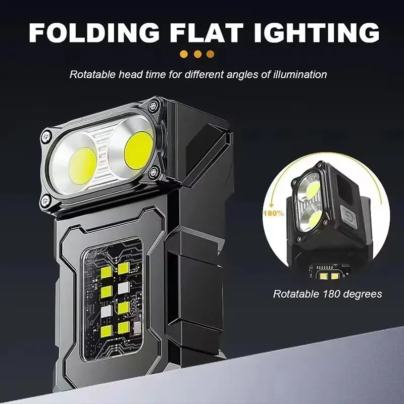 Portable Tactical LED Work Light USB Rechargeable, Waterproof, and Multi Mode Mini Flashlight