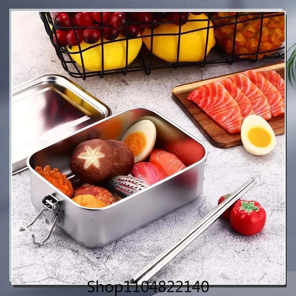 Stainless Steel Lock-Clip Bento Lunch Box Meal Prep Container