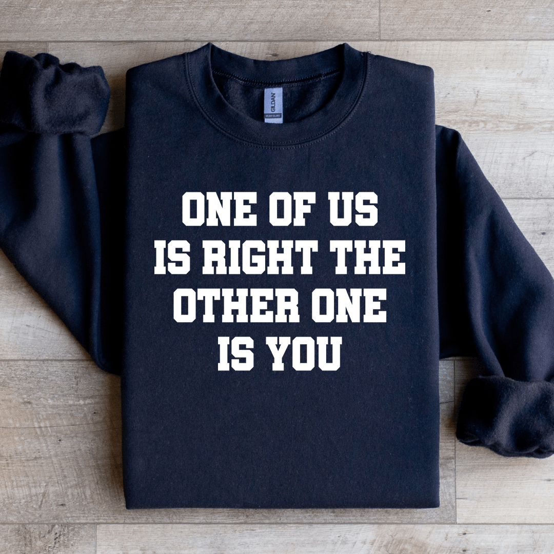One Of Us Is Right The Other One Is You Sweatshirt