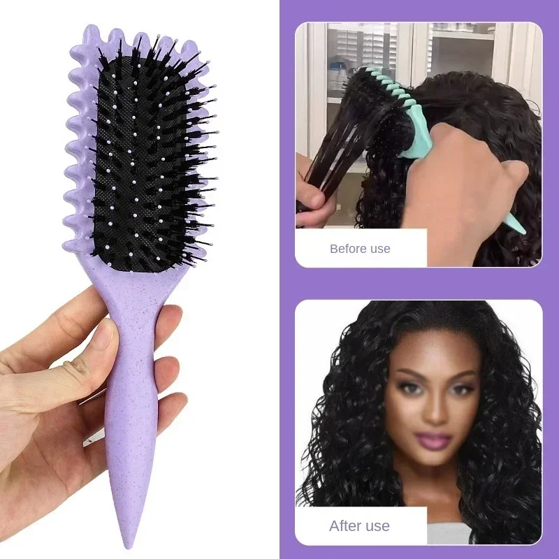 Women's Hair Comb, Hollow Shaped Curly Hair Comb with Multi-Functional Scalp Massage & Anti-Static Fluffy Hair Brush