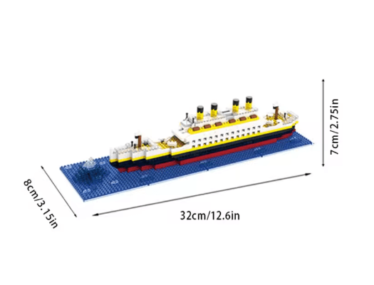 Micro Particle Building Block Titanic Cruise Ship Model Giant Assembly Puzzle Toy for Kids
