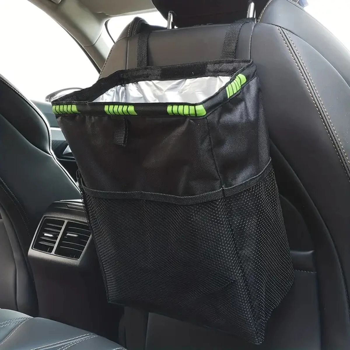 3.2-Gallon Waterproof Car Hanging Trash Can and Organizer