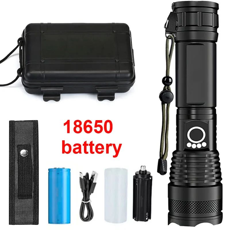High Power Rechargeable LED Tactical Flashlight with Zoom