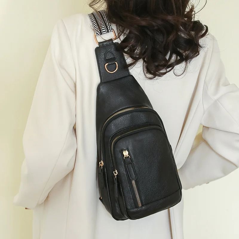 PU Womens Chest Bag Single Shoulder Crossbody