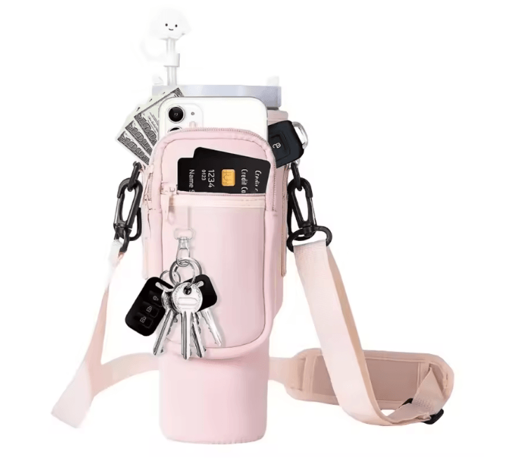 Neoprene Water Bottle Carrier Bag with Shoulder Strap